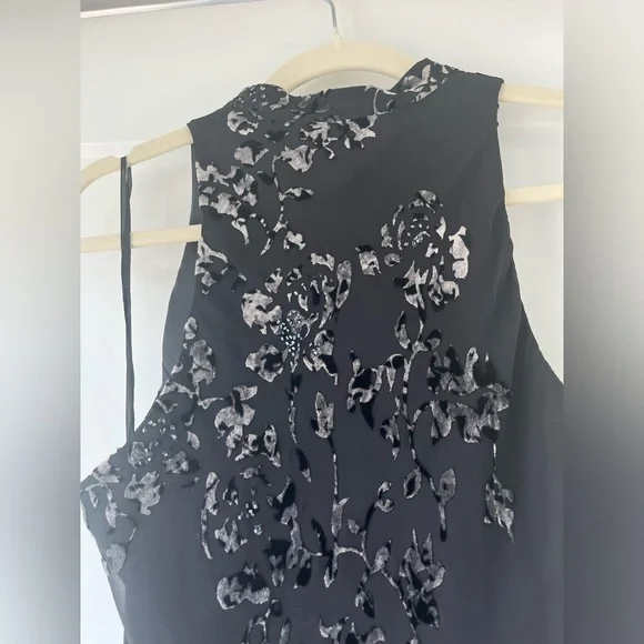 Vintage Y2K Jones New York Cowl Neck Silk & Velvet dress - Picture 5 of 6